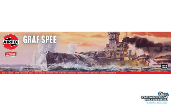 ADMIRAL GRAF SPEE PLASTIC MODEL KIT 1/600 AIRFIX