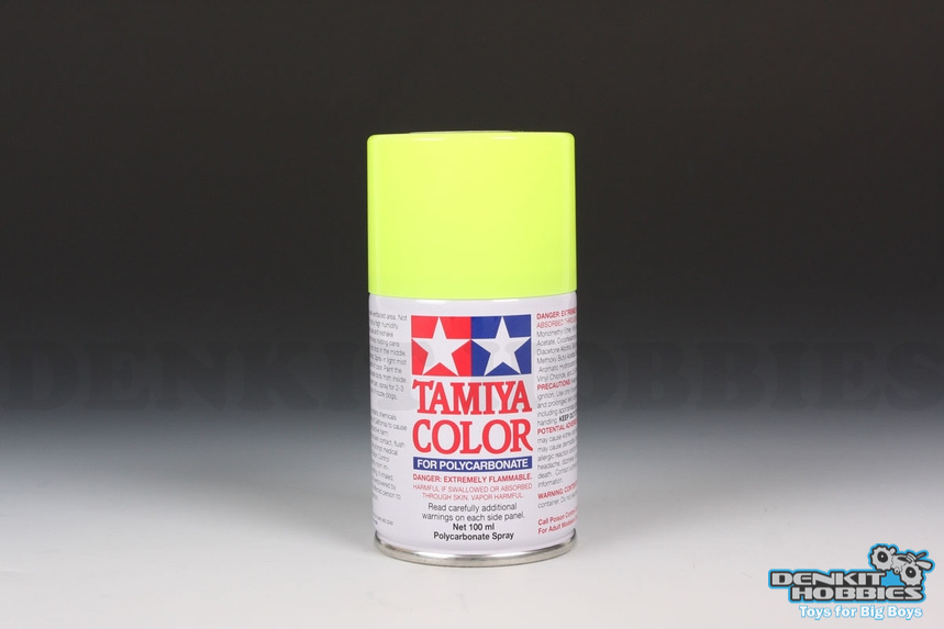 PS-27 FLUORESCENT YELLOW POLYCARBONATE SPRAY PAINT 100ML TAMIYA