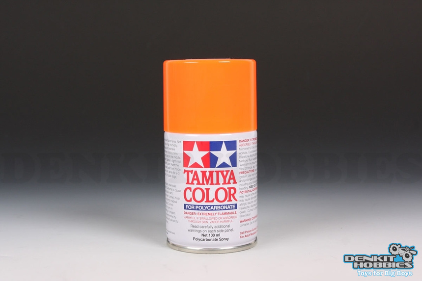PS-24 FLUORESCENT ORANGE POLYCARBONATE SPRAY PAINT 100ML TAMIYA