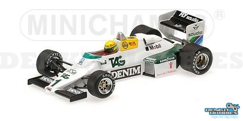WILLIAMS FORD FW08C AYRTON SENNA DONINGTON PARK TEST 19TH JULY 1983 1/43 MINICHAMPS