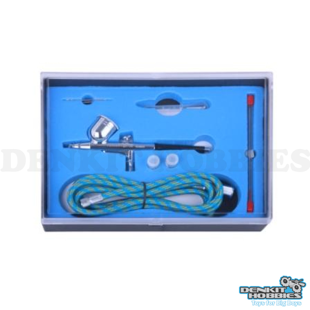 AIRBRUSH KIT 0.2 0.3 0.5MM NOZZLES WITH 1.8M AIR HOSE AIRCRAFT