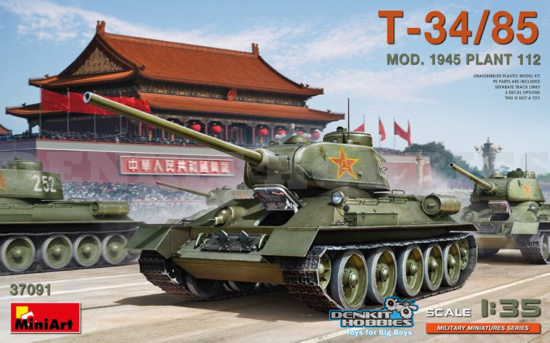 T-34/85 MOD. 1945 PLASTIC MODEL KIT 1/35 MINIART