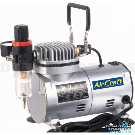 1 CYLINDER COMPRESSOR FOR AIRBRUSH WITH REGULATOR/FILTER AIRCRAFT