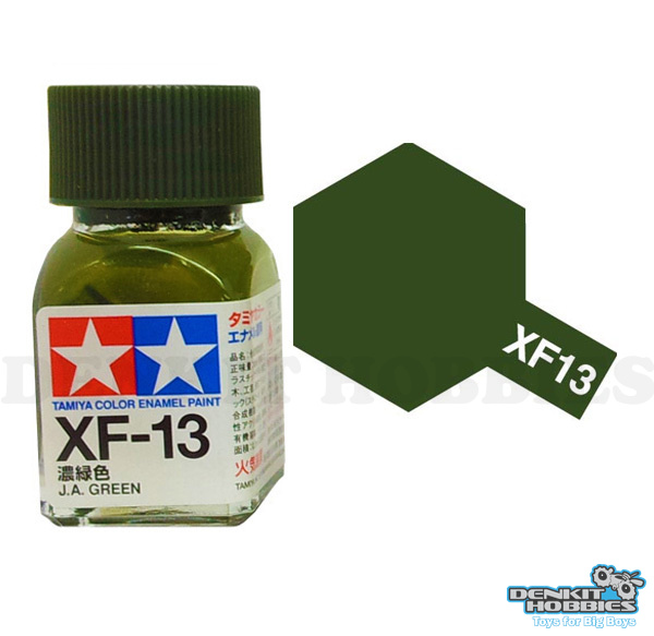 XF-13 FLAT JA GREEN ENAMEL PAINT 10ML TAMIYA