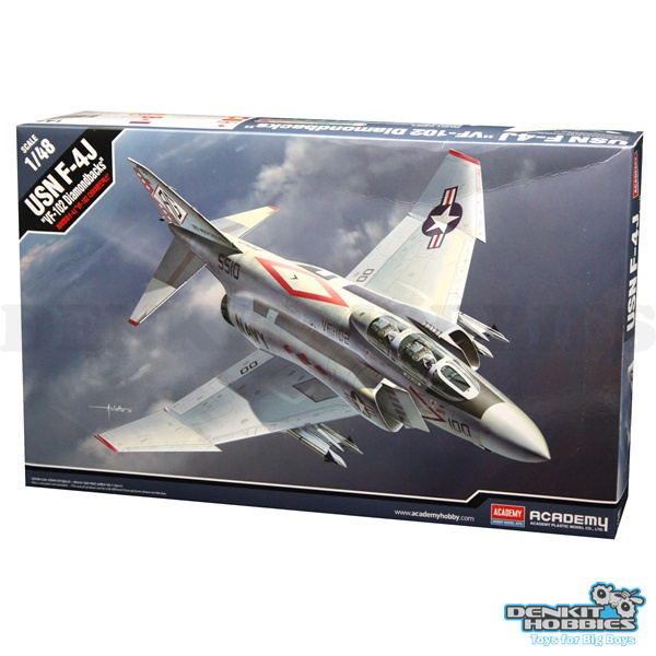 F-4J VF-102 DIAMONDBACKS FIGHTER PLASTIC MODEL KIT 1/48 SCALE ACADEMY