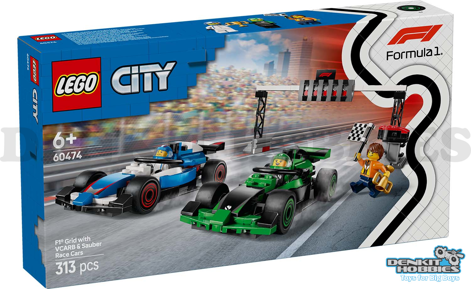 F1 GRID WITH VCARB & SAUBER RACE CARS - CITY - LEGO