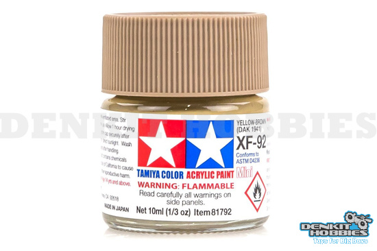 XF-92 YELLOW-BROWN MINI ACRYLIC PAINT 10ML TAMIYA