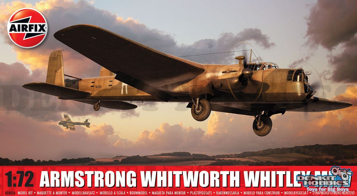 ARMSTRONG WHITWORTH WHITLEY MK.V PLASTIC MODEL KIT 1/72 SCALE AIRFIX