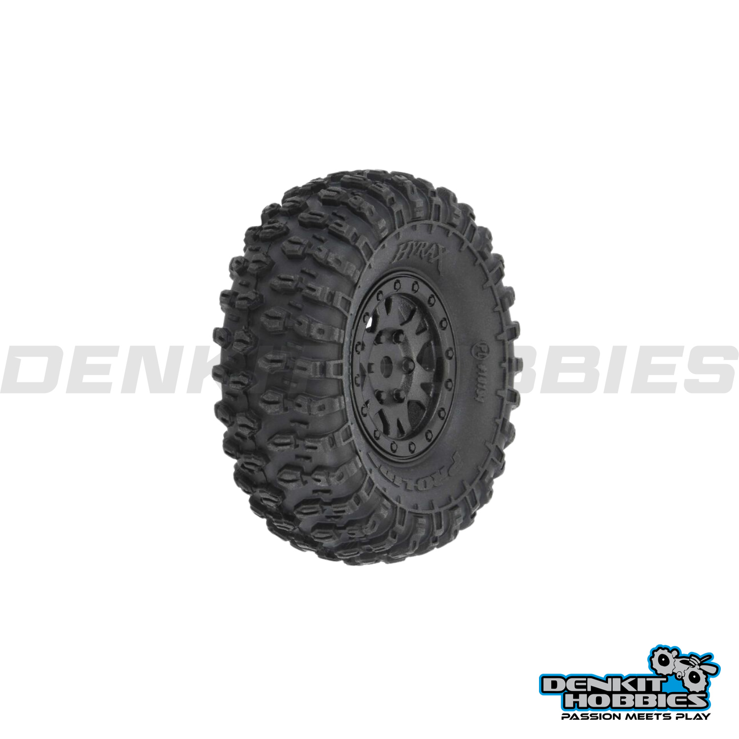 SCX24 HYRAX 1.0' FRONT & REAR MOUNTED BLACK IMPULSE (4) 1/24 SCALE PRO-LINE
