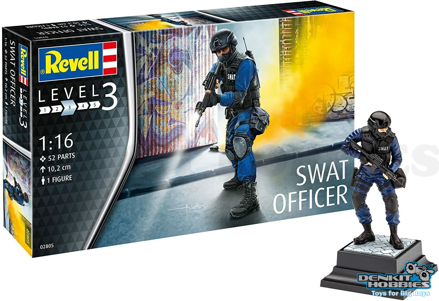 SWAT OFFICER PLASTIC MODEL KIT 1/16 REVELL