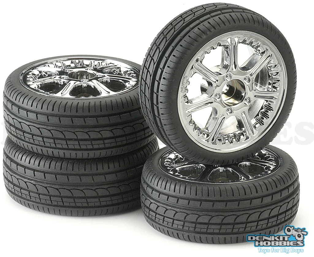 ON-ROAD PREMOUNTED TYRE & RIM SET (4) 1/10 ANSMANN (ANS211000009)