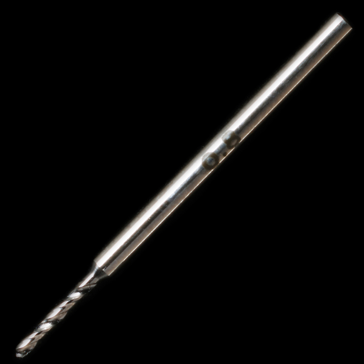DRILL BIT 0.8MM FINE PIVOT SHANK DIA 1.5MM TAMIYA