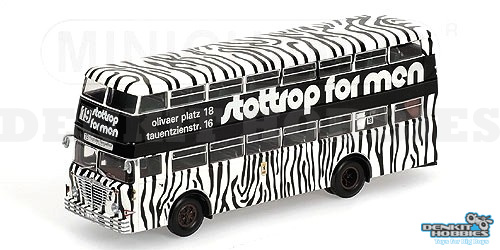 BUESSING D2U DOUBLE DECKER BUS 1955 'STOTTROP' 1/43 MINICHAMPS