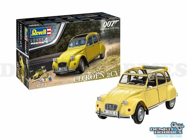 CITROEN 2 CV JAMES BOND PLASTIC MODEL KIT SET 1/24 SCALE REVELL