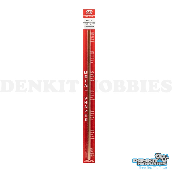 3/32 ROUND COPPER TUBE (3) K&S METALS