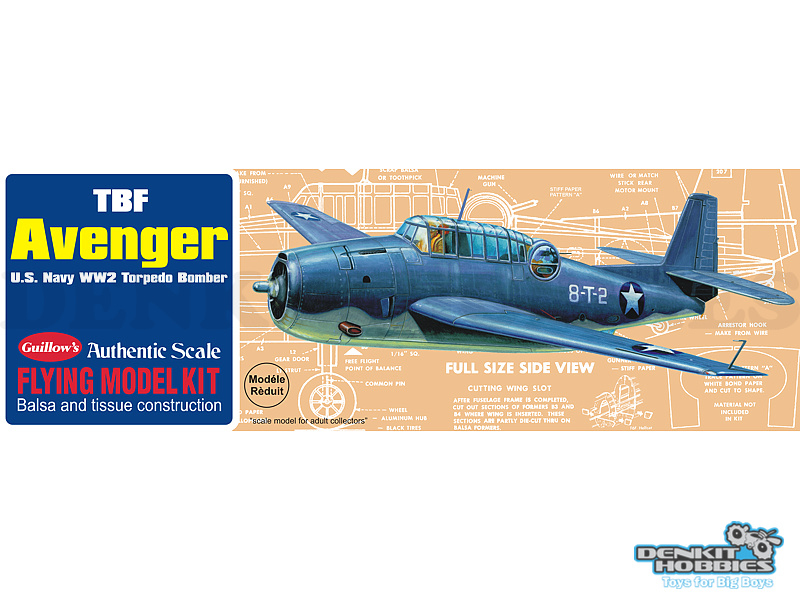 GRUMMAN TBF AVENGER MODEL BALSA KIT GUILLOWS