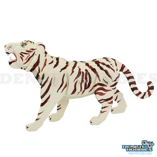 TIGER 3D WOODEN PUZZLE WITH PAINTS ROBOTIME