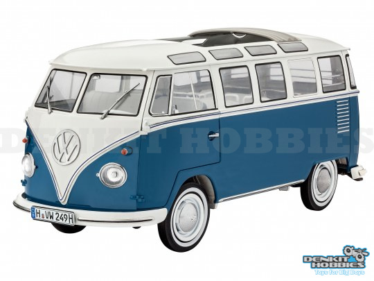 VOLKSWAGEN TYPE 2 T1 SAMBA BUS PLASTIC MODEL KIT 1/16 REVELL