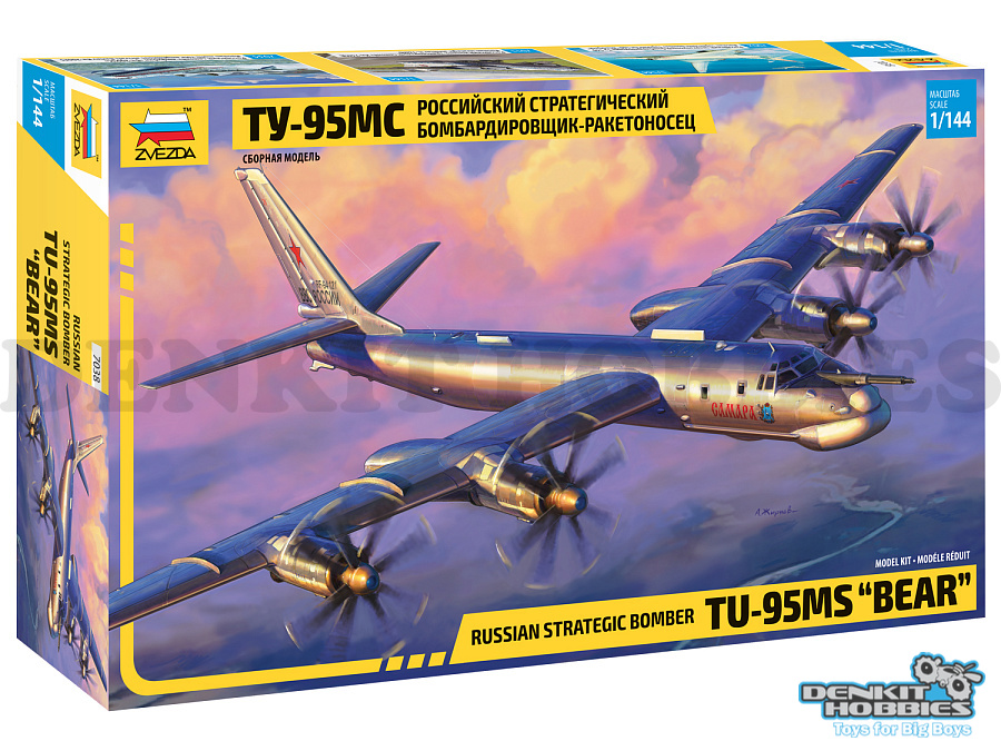 TUPOLEV TU-95MS BEAR PLASTIC MODEL KIT 1/144 SCALE ZVEZDA