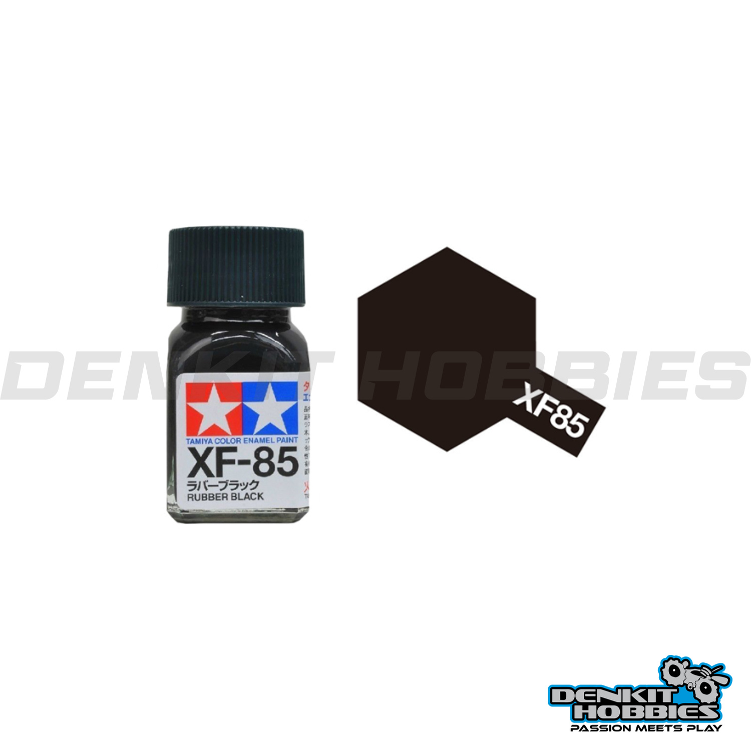 XF-85 RUBBER BLACK ENAMEL PAINT 10ML TAMIYA