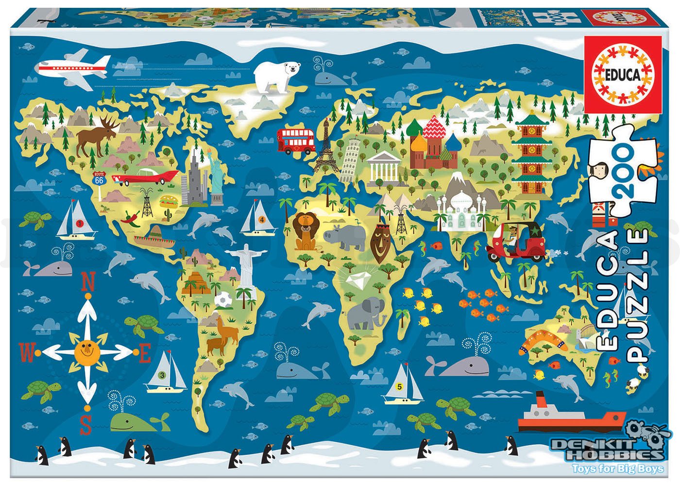 WORLD MAP 200 PIECE PUZZLE EDUCA