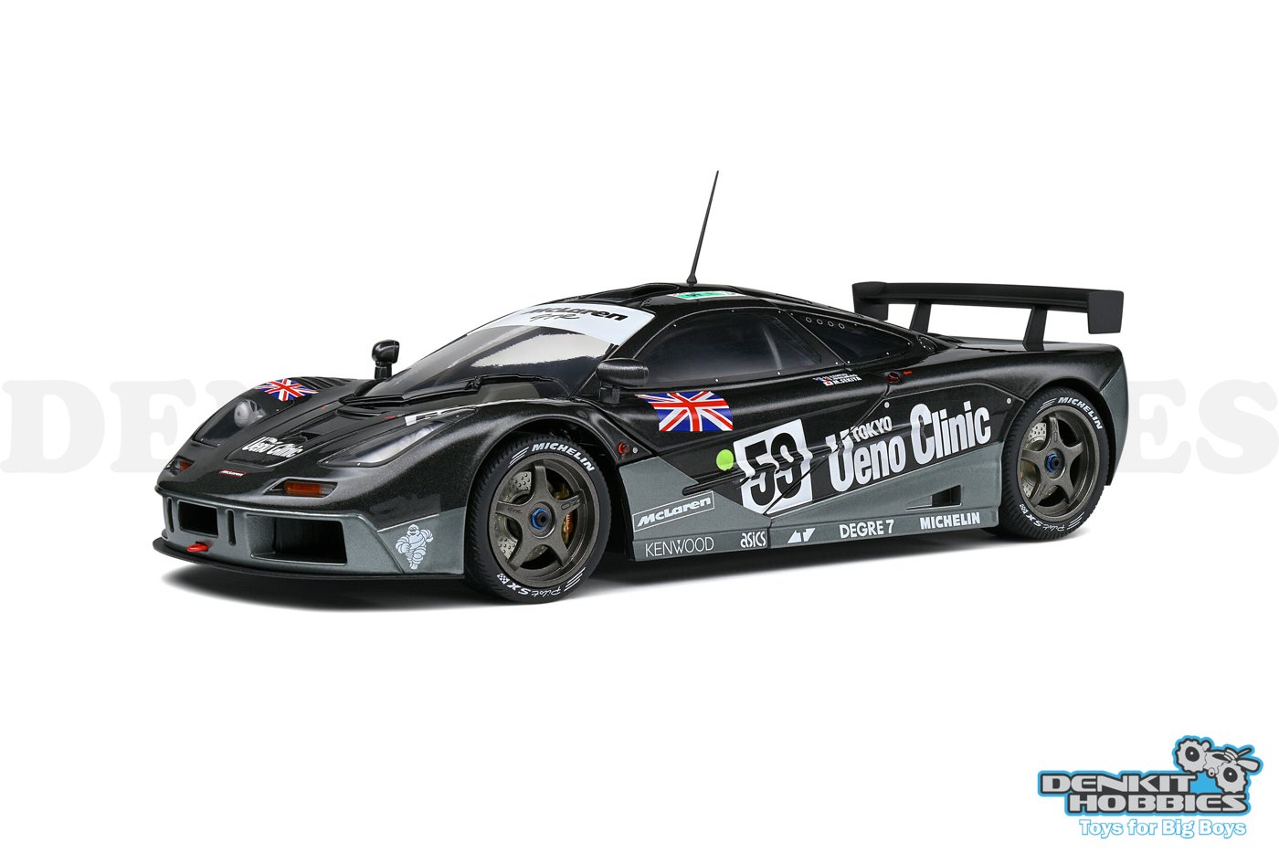 MCLAREN F1 GUTTER SHORTTAIL 24H LE MANS 1995 #59 DILMUS/SAIKIA/LATO 1/18 SCALE SOLIDO