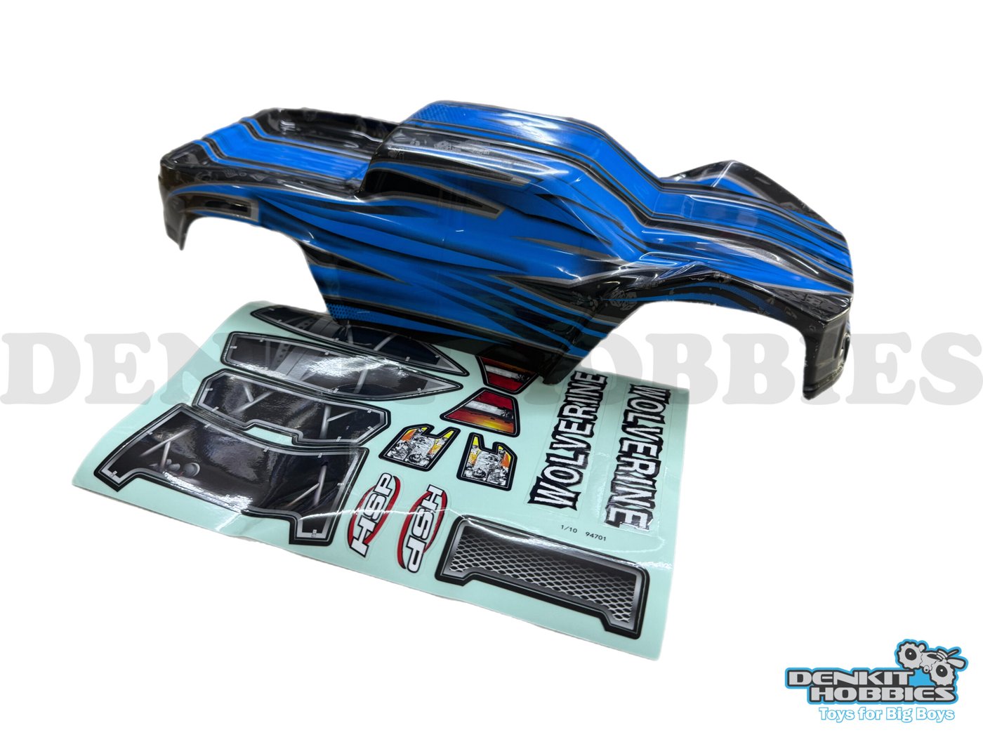 BLUE/BLACK WOLVERINE RC BODY 1/10 SCALE HSP RACING
