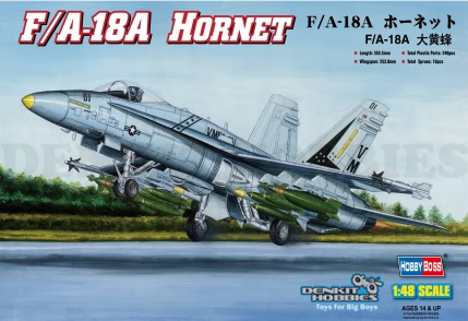 F/A-18A 'HORNET' PLASTIC MODEL KIT 1/48 HOBBY BOSS