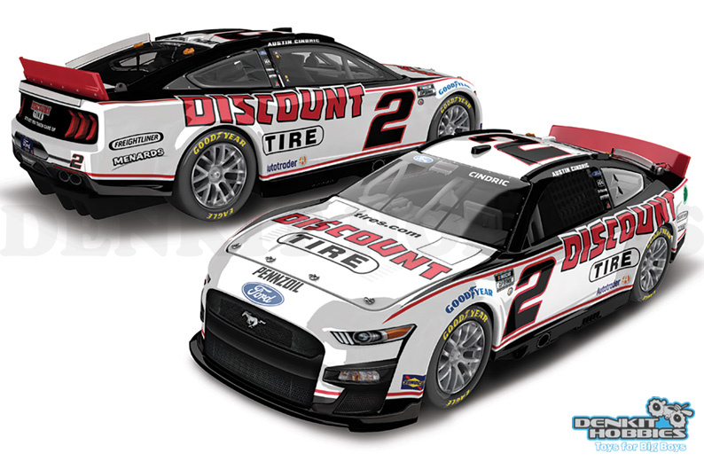 FORD MUSTANG #2 2023 DISCOUNT TIRE AUSTIN CINDRIC NASCAR 1/64 SCALE LIONEL RACING