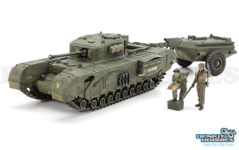 BRITISH CHURCHILL CROCODILE PLASTIC MODEL KIT 1/35 SCALE TAMIYA