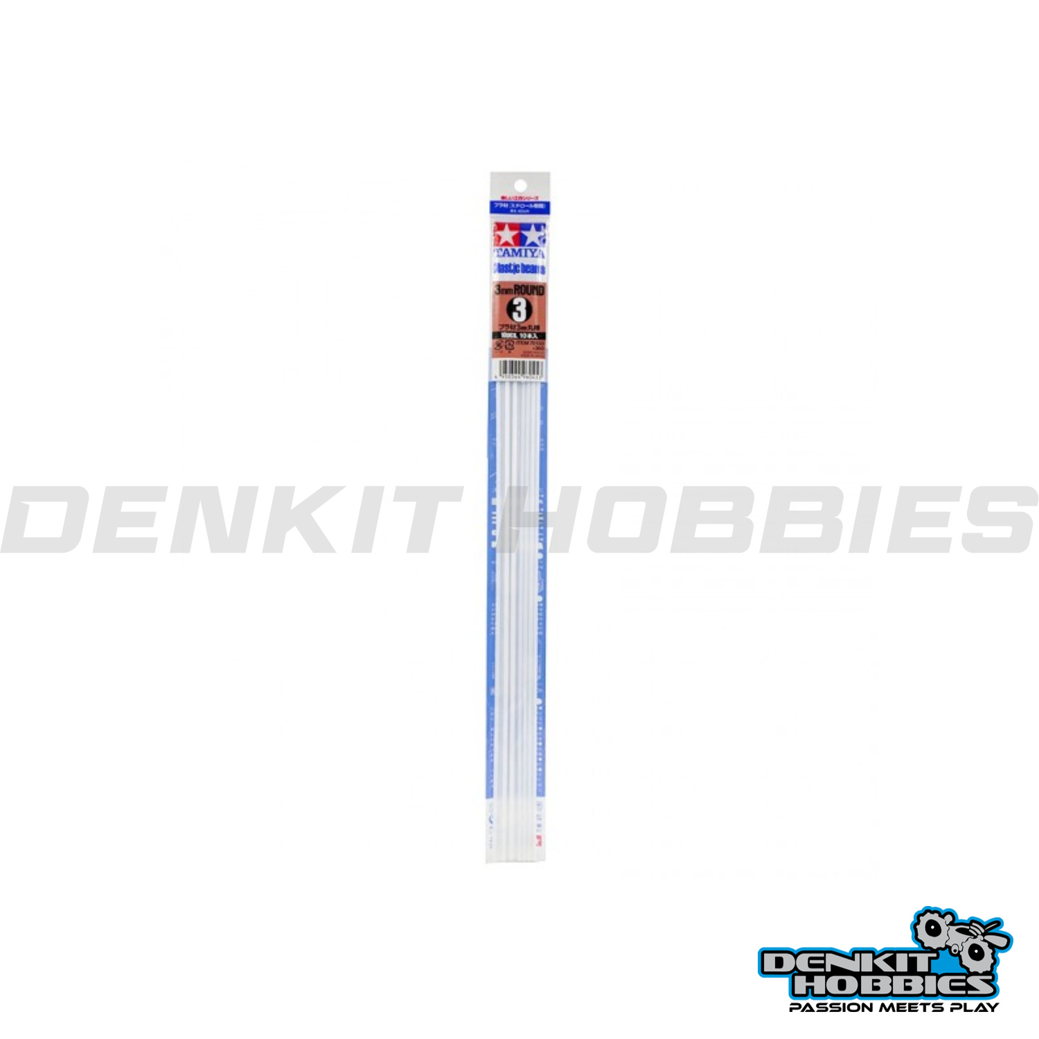 PLASTIC BEAMS 3MM ROUND (10) TAMIYA