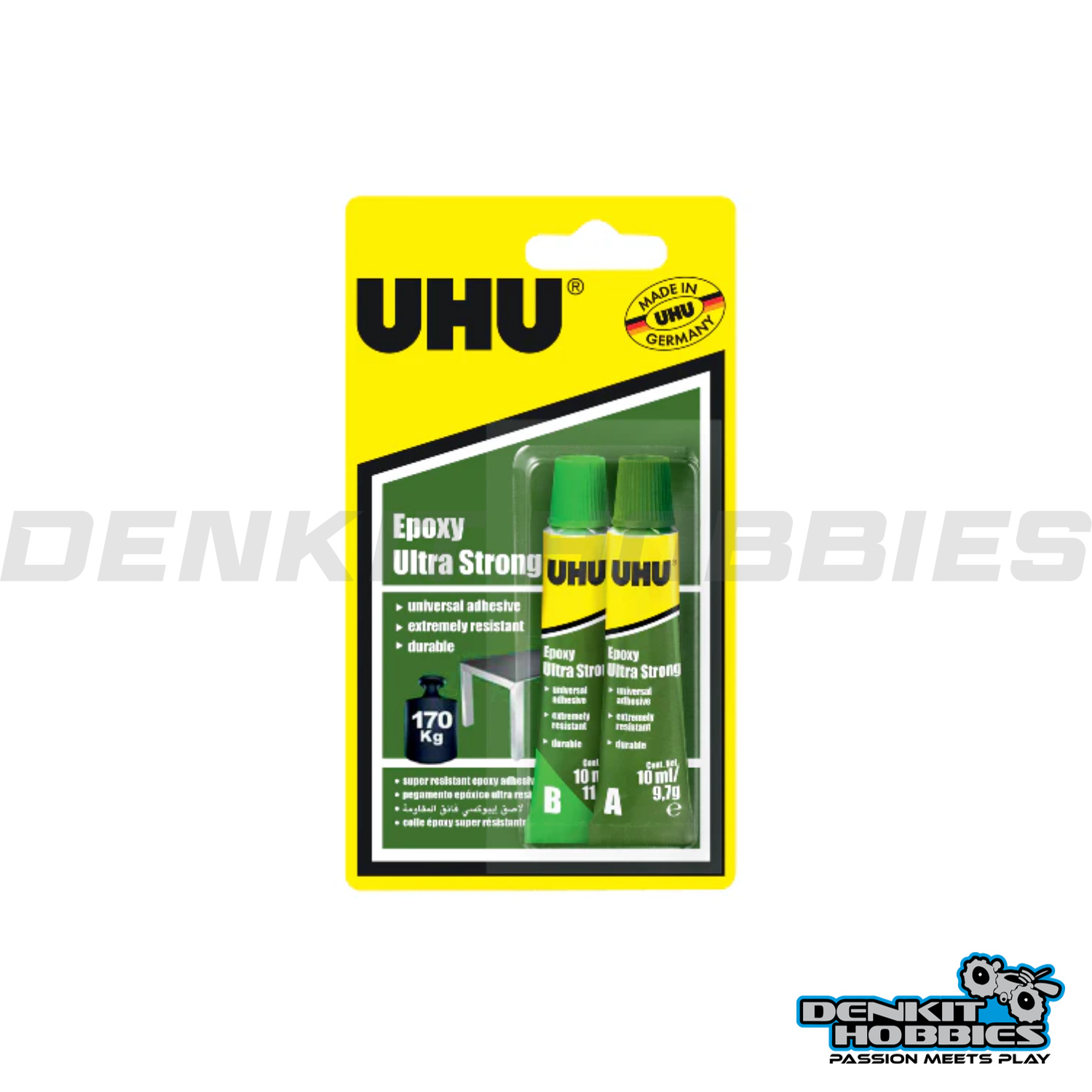 EPOXY QUICK SET ADHESIVE EASY MIX TUBES 15.8G UHU
