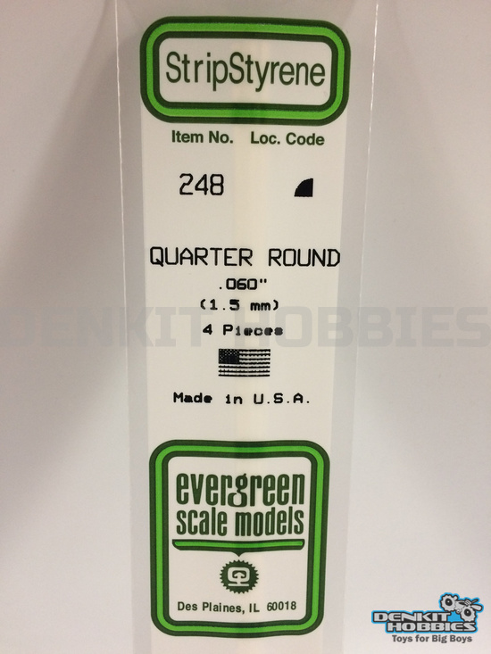 QUARTER ROUND .060' 1.5MM (4) EVERGREEN
