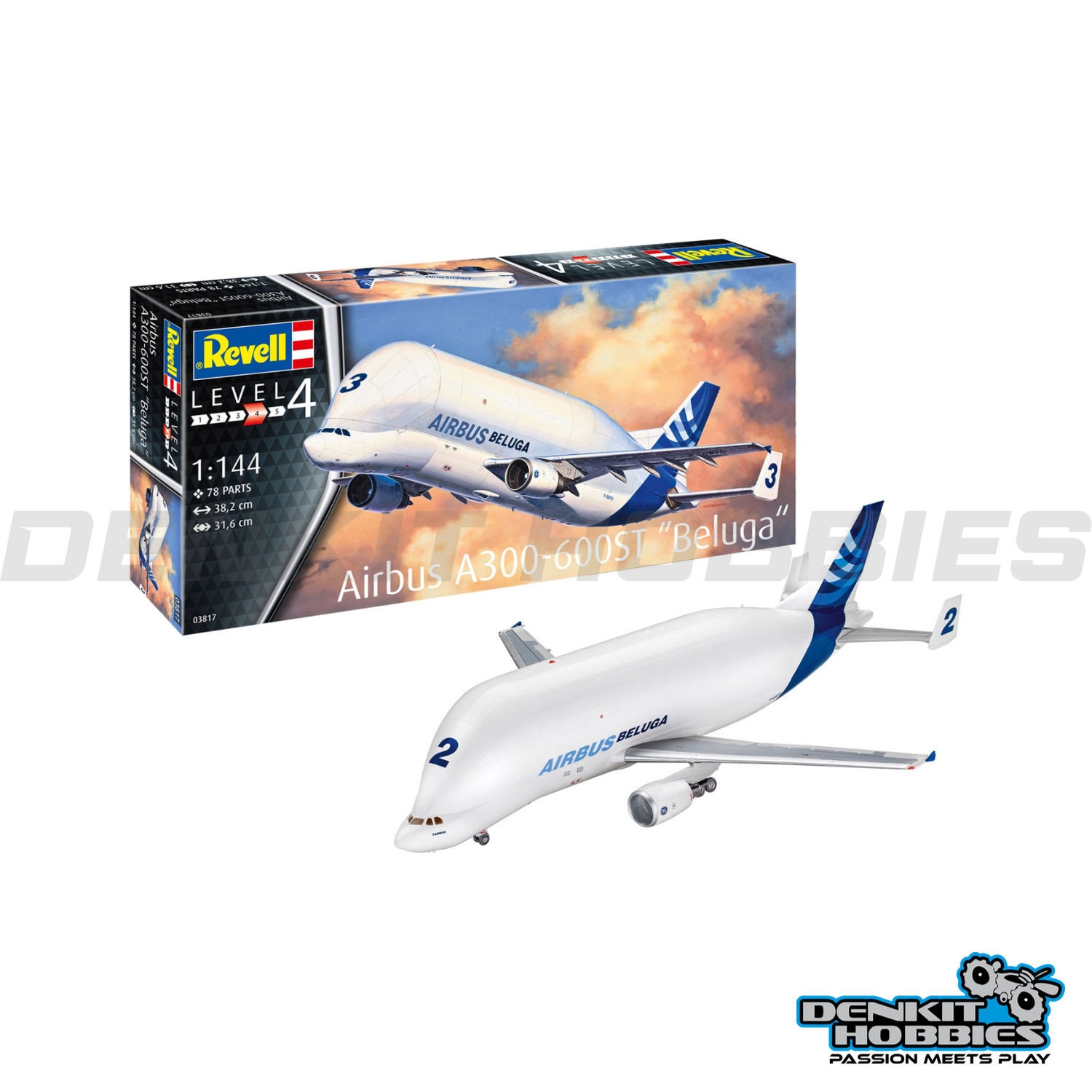 AIRBUS A300-600ST 'BELUGA' PLASTIC MODEL KIT 1/144 SCALE REVELL