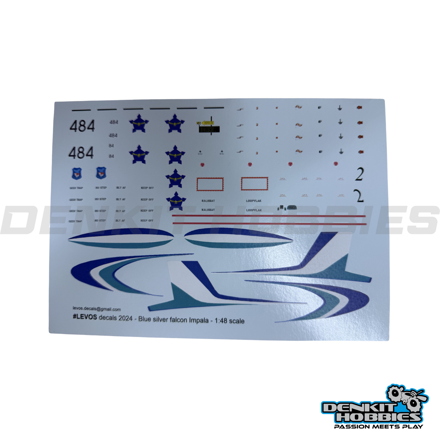 SAAF BLUE SILVER FALCON IMPALA DECAL SET 1/48 SCALE LEVOS