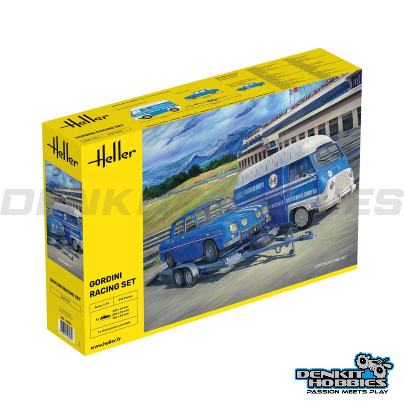 GORDINI RACING SET PLASTIC MODEL KIT 1/24 SCALE HELLER