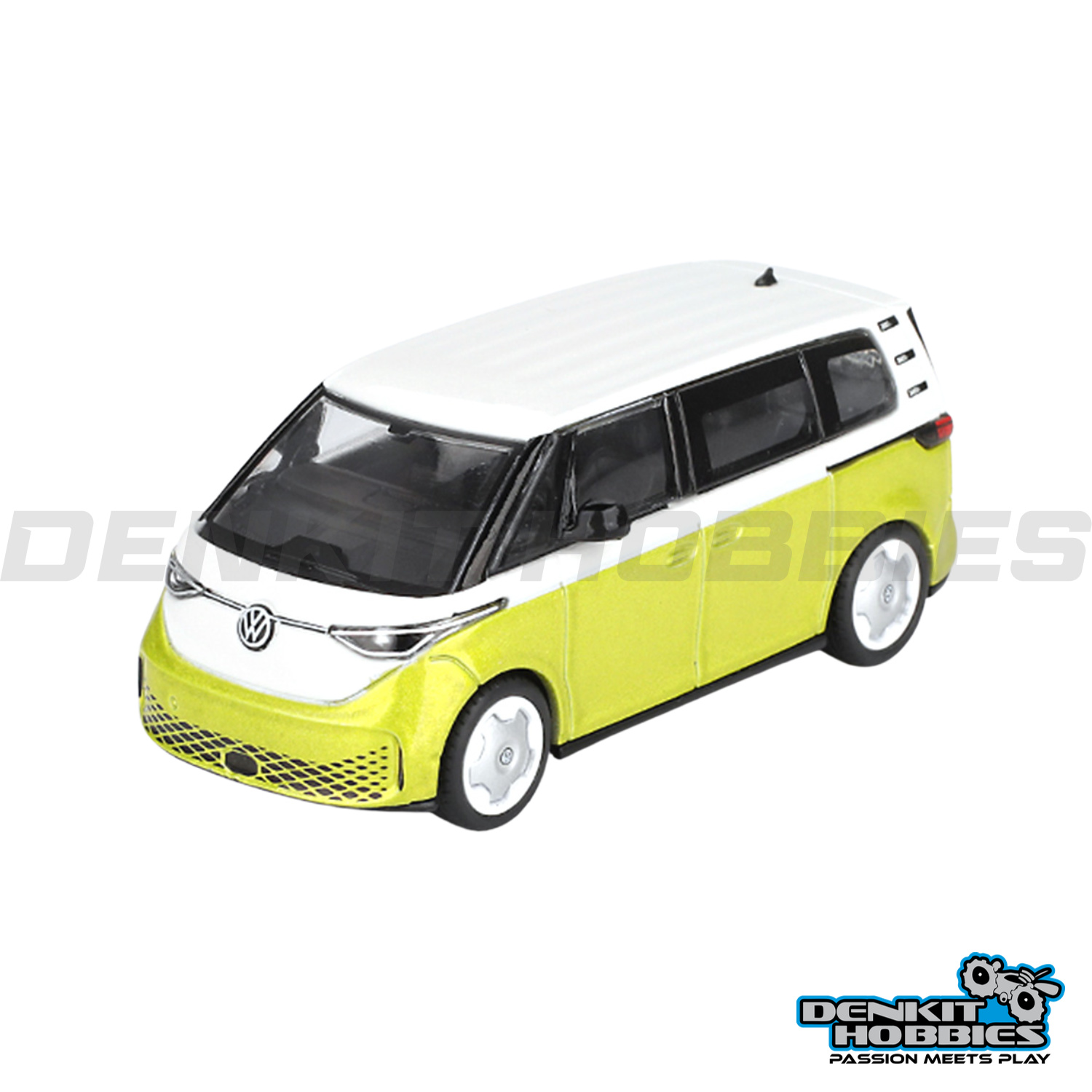 VOLKSWAGEN ID.BUZZ CANDY WHITE/POMELO YELLOW 1/64 SCALE MINI GT