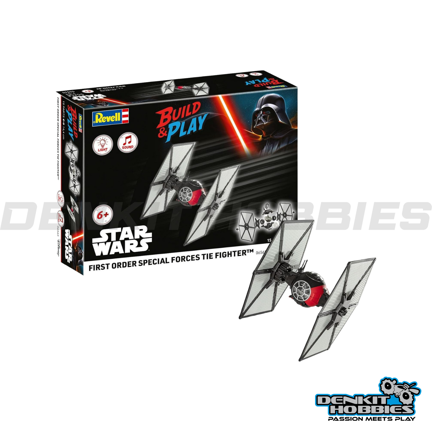 FIRST ORDER SPECIAL TIE FIGHTER BUILD & PLAY PLASTIC MODEL KIT 1/51 SCALE REVELL