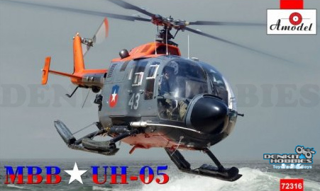 MBB UH-05 BO-105 CBS ARMADA DE CHILE PLASTIC MODEL KIT 1/72 SCALE AMODEL