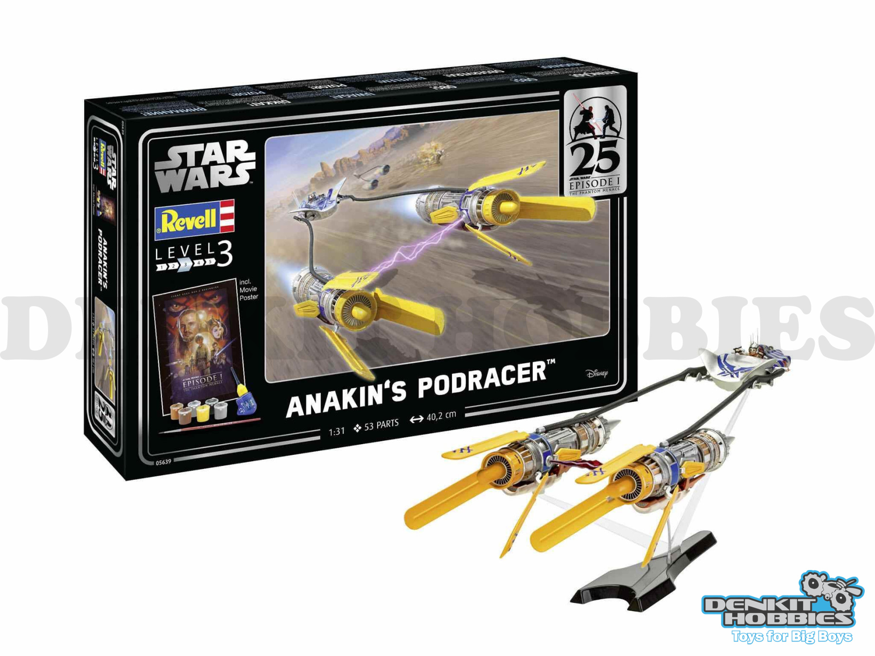 'EPISODE 1' ANAKI'S PODRACER 25TH ANNIVERSARY PLASTIC MODEL KIT SET 1/131 SCALE REVELL