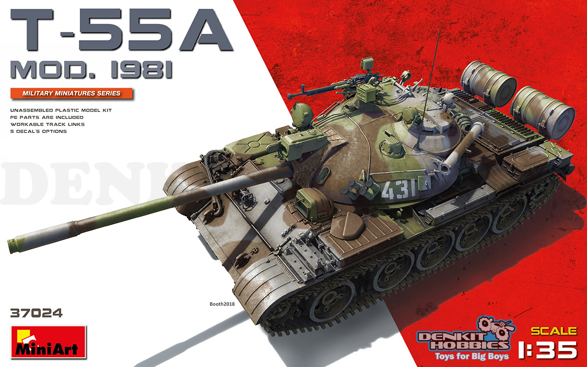 T-55A MOD.1981 PLASTIC MODEL KIT 1/35 SCALE MINIART