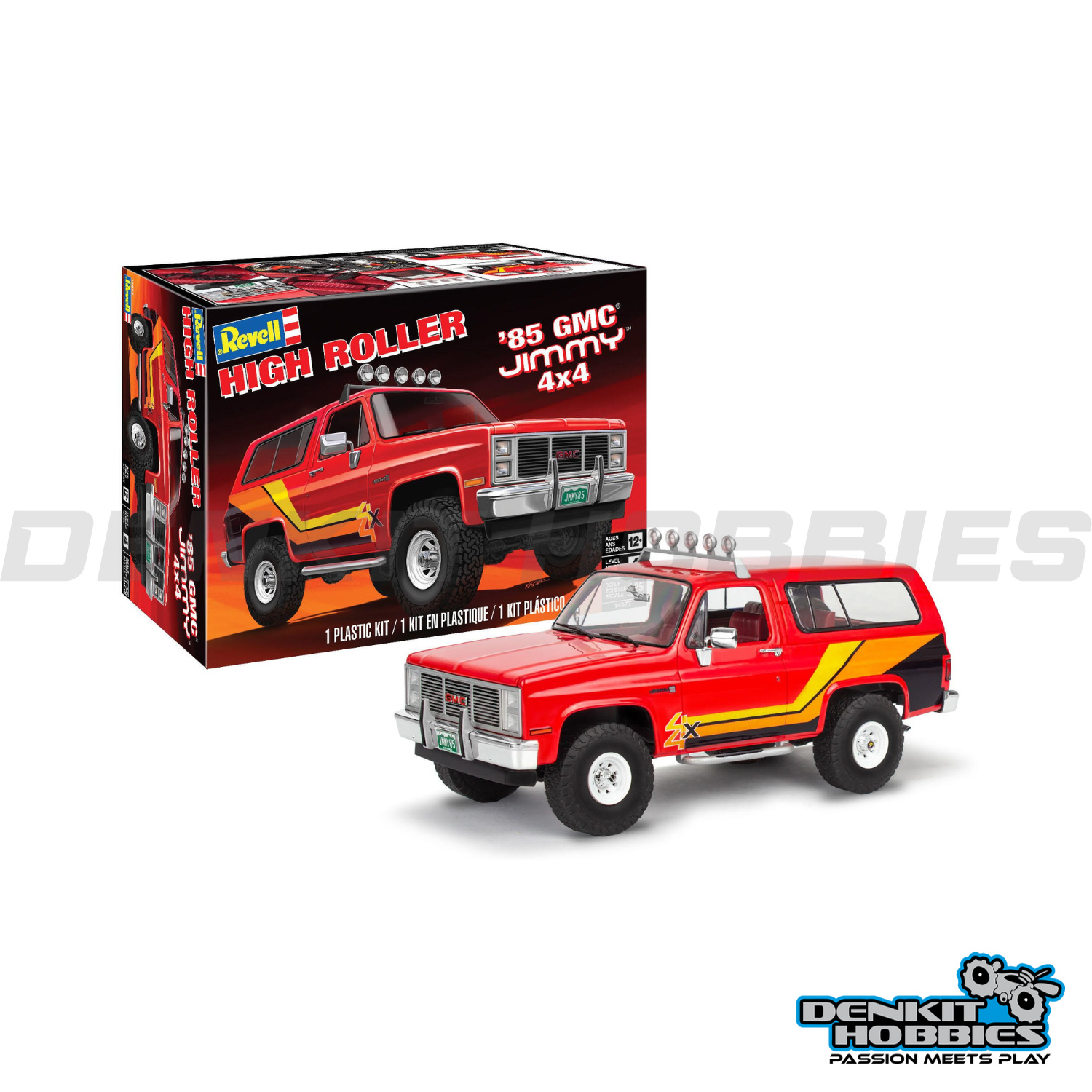 GMC JIMMY 1985 4X4 HIGH ROLLER PLASTIC MODEL KIT 1/25 SCALE REVELL