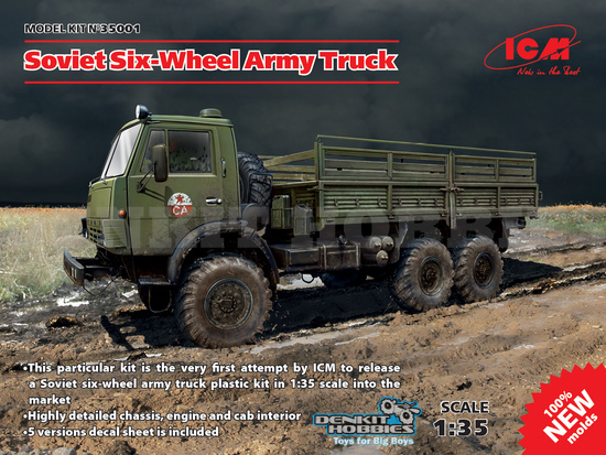 KAMAZ 4310 ARMY TRUCK PLASTIC MODEL KIT 1/35 ICM