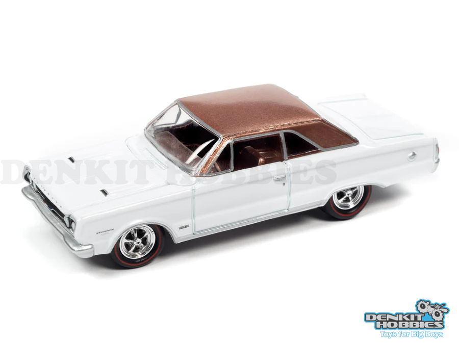 PLYMOUTH GTX GLOSS WHITE 1/64 JOHNNY LIGHTNING