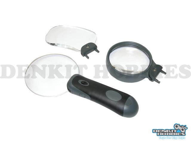 REMOV-A-LENS 3-IN-1 HANDHELD LED MAGNIFIER SET CARSON