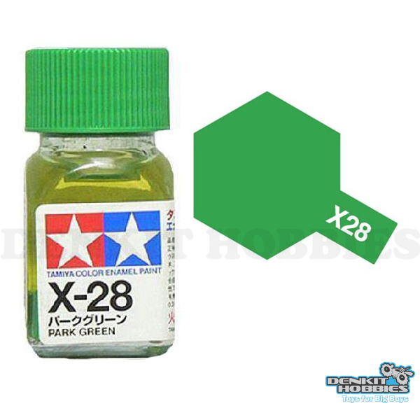 X-28 PARK GREEN ENAMEL PAINT 10ML TAMIYA