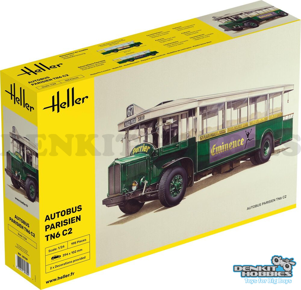 AUTOBUS TN6 C2 PLASTIC MODEL KIT 1/24 SCALE HELLER