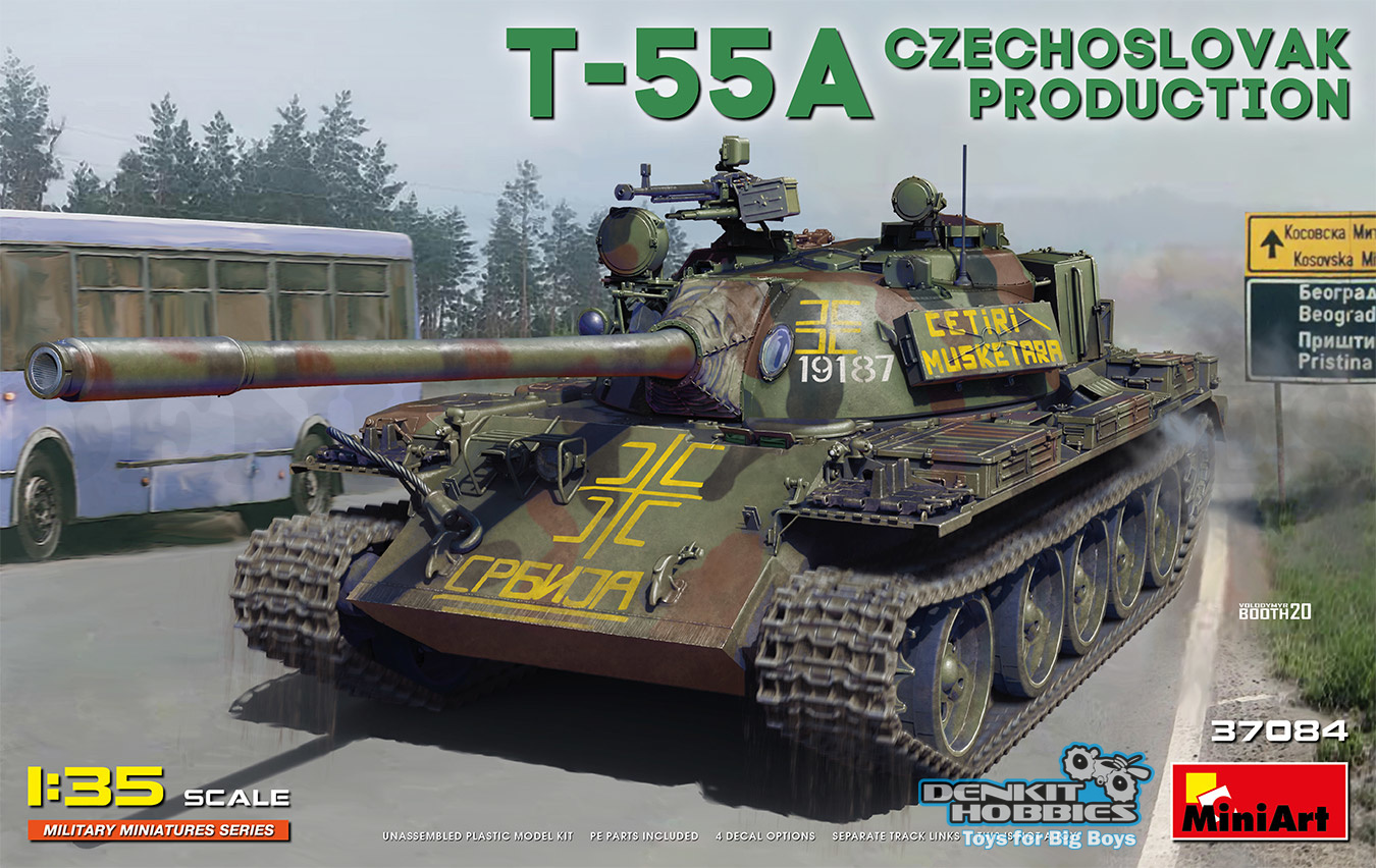 T-55A CZECHOSLOVAK PRODUCTION PLASTIC MODEL KIT 1/35 SCALE MINIART
