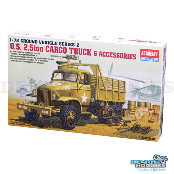 US CARGO TRUCK & ACCESSORY PLASTIC MODEL KIT 1/72 SCALE ACADEMY