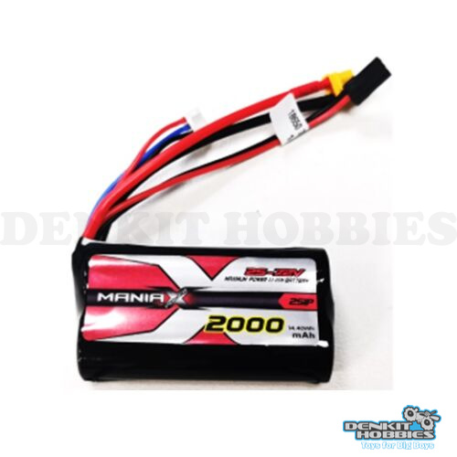 7.2V 2S 2000MAH LI-ION BATTERY WITH XT-30 PLUG MANIAX